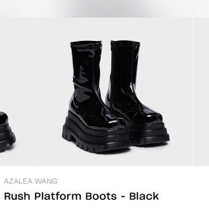 Black Rush Platform Boots Azalea Wang